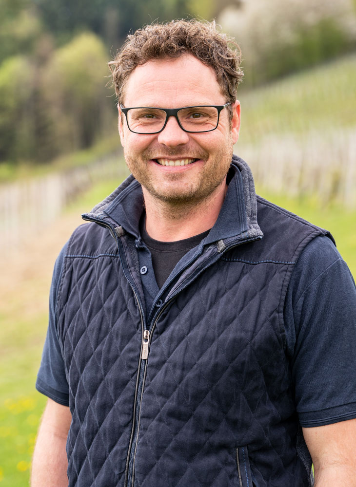 Bernhard Aichinger im Weingarten